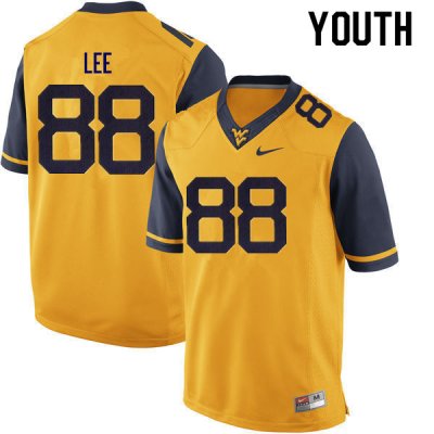 Youth West Virginia Mountaineers NCAA #91 Tavis Lee Gold Authentic Nike Stitched College Football Jersey UQ15V75CR